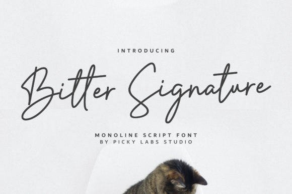 Bitter Signature: A Timeless Handwritten Typeface for Editorial Design