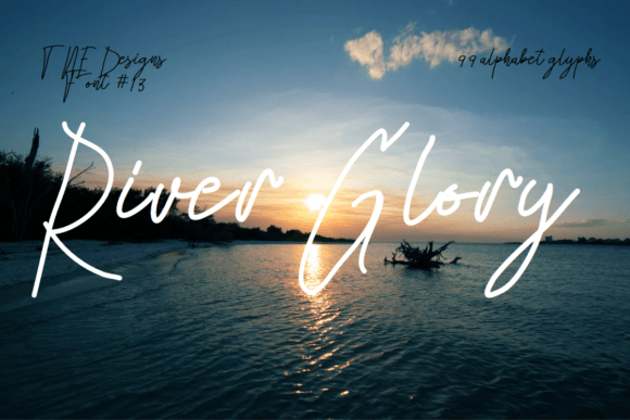 River Glory Typeface: A Delicate Script for Elegant Branding
