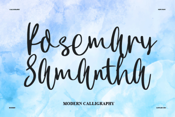 Rosemary Samantha: A Handwritten Typeface for Editorial Design